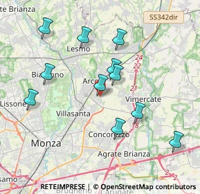 Mappa Via Torricelli, 20862 Arcore MB, Italia (3.74273)