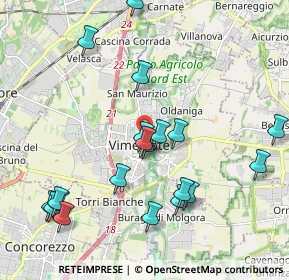 Mappa Piazza S. Lorenzo, 20871 Vimercate MB, Italia (2.1925)