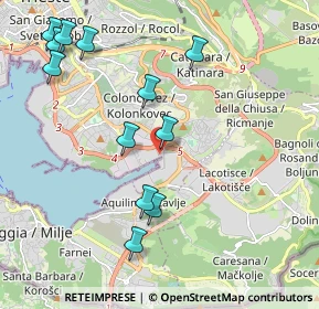 Mappa Via Pietro Querini, 34148 Trieste TS, Italia (2.25833)