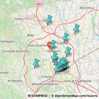 Mappa Via Francesco Petrarca, 36030 Caldogno VI, Italia (7.38)