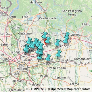 Mappa Via Italia, 20882 Bellusco MB, Italia (11.061)