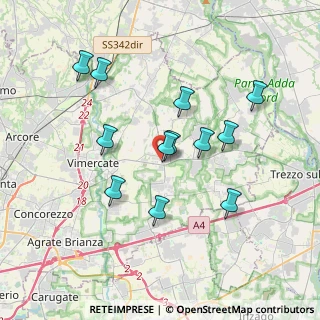 Mappa Via Italia, 20882 Bellusco MB, Italia (3.35833)