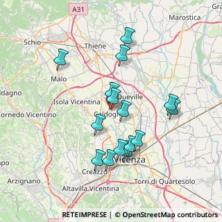 Mappa Via Moje, 36030 Caldogno VI, Italia (6.86533)