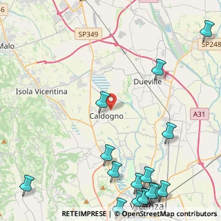 Mappa Via Moje, 36030 Caldogno VI, Italia (6.89353)