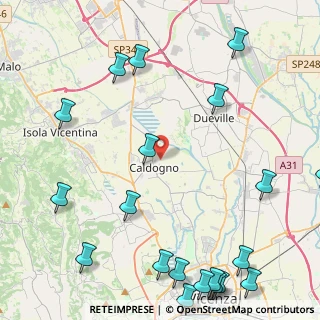 Mappa Via Moje, 36030 Caldogno VI, Italia (6.4095)