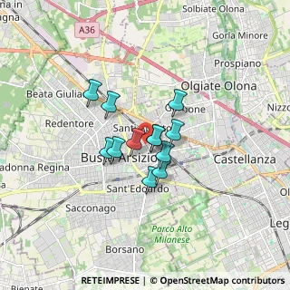 Mappa Via Marconi, 21052 Busto Arsizio VA, Italia (1.04667)