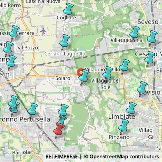 Mappa Via per Limbiate, 20033 Solaro MI, Italia (3.111)