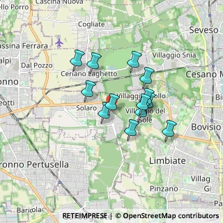 Mappa Via per Limbiate, 20033 Solaro MI, Italia (1.32462)