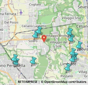 Mappa Via per Limbiate, 20033 Solaro MI, Italia (2.5375)