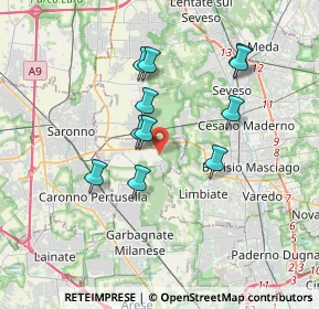 Mappa Via per Limbiate, 20033 Solaro MI, Italia (3.09455)