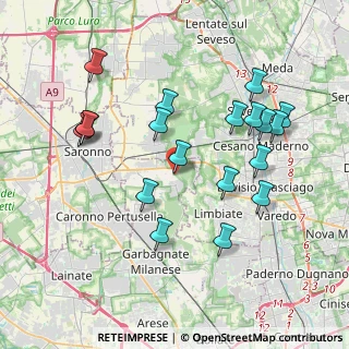 Mappa Via per Limbiate, 20033 Solaro MI, Italia (3.91105)