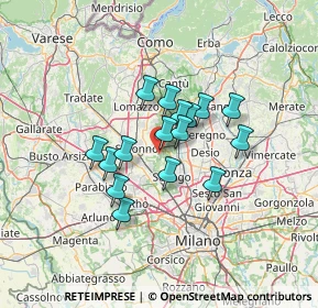 Mappa Via per Limbiate, 20033 Solaro MI, Italia (9.63)