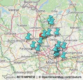 Mappa Via per Limbiate, 20033 Solaro MI, Italia (12.0375)