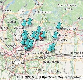 Mappa Via Toscana, 20882 Bellusco MB, Italia (11.4225)