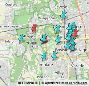 Mappa Via Sant'Antonio da Padova, 20812 Limbiate MB, Italia (1.752)