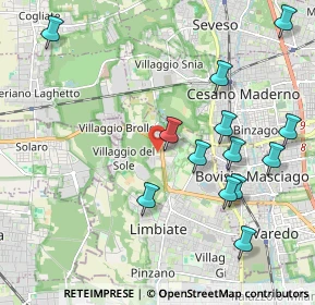 Mappa Via Sant'Antonio da Padova, 20812 Limbiate MB, Italia (2.27462)