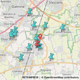 Mappa Strada Statale del Tonale e della Mendola, 24049 Levate BG, Italia (2.06267)