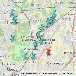 Mappa Via Leonardo da Vinci, 20856 Villasanta MB, Italia (2.20467)