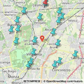 Mappa Via Leonardo da Vinci, 20856 Villasanta MB, Italia (2.697)