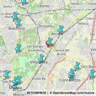 Mappa Via Leonardo da Vinci, 20856 Villasanta MB, Italia (3.402)