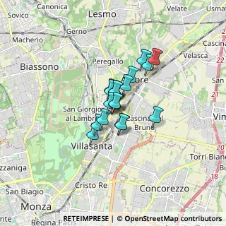 Mappa Via Leonardo da Vinci, 20856 Villasanta MB, Italia (0.89526)