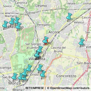 Mappa Via Leonardo da Vinci, 20856 Villasanta MB, Italia (2.915)