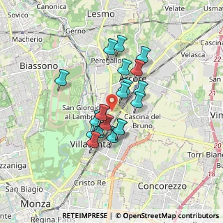 Mappa Via Leonardo da Vinci, 20856 Villasanta MB, Italia (1.29)