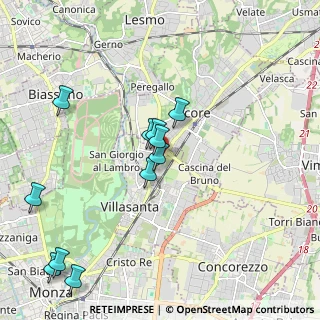 Mappa Via Leonardo da Vinci, 20856 Villasanta MB, Italia (2.09273)