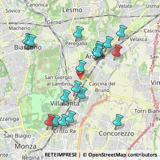 Mappa Via Leonardo da Vinci, 20856 Villasanta MB, Italia (2.173)
