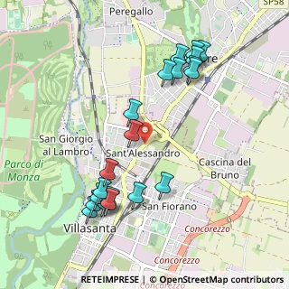 Mappa Via Leonardo da Vinci, 20856 Villasanta MB, Italia (1.064)