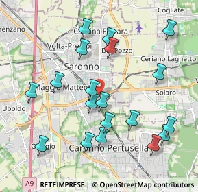 Mappa Via San Carlo, 21047 Saronno VA, Italia (2.08895)
