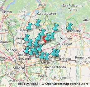 Mappa 20882 Bellusco MB, Italia (10.6485)