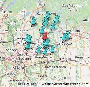 Mappa 20882 Bellusco MB, Italia (10.184)