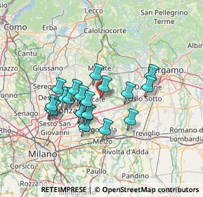 Mappa 20882 Bellusco MB, Italia (11.178)