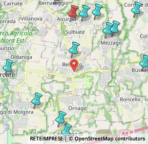 Mappa 20882 Bellusco MB, Italia (2.94923)