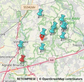 Mappa 20882 Bellusco MB, Italia (3.48636)