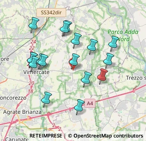 Mappa 20882 Bellusco MB, Italia (3.65235)