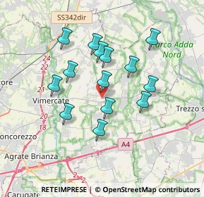 Mappa 20882 Bellusco MB, Italia (3.06286)