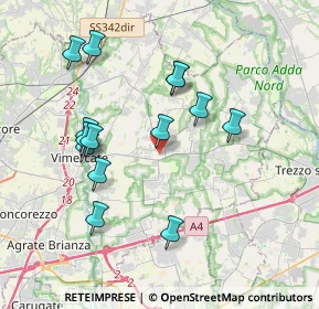 Mappa 20882 Bellusco MB, Italia (3.68929)