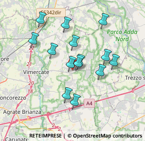 Mappa 20882 Bellusco MB, Italia (3.17286)