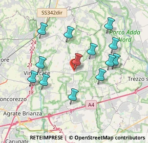 Mappa 20882 Bellusco MB, Italia (3.56154)