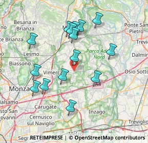 Mappa 20882 Bellusco MB, Italia (7.28667)