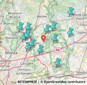 Mappa 20882 Bellusco MB, Italia (6.89286)