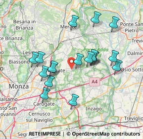 Mappa 20882 Bellusco MB, Italia (6.86944)