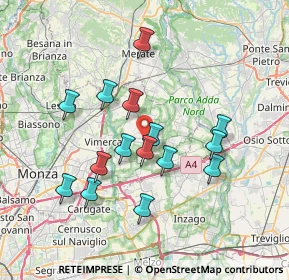 Mappa 20882 Bellusco MB, Italia (6.61533)