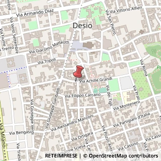 Mappa Via Achille Grandi, 18, 20832 Desio, Monza e Brianza (Lombardia)