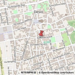 Mappa Via Achille Grandi, 30, 20832 Desio, Monza e Brianza (Lombardia)