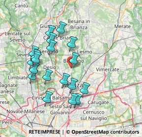 Mappa Via Ugo Foscolo, 20854 Vedano Al Lambro MB, Italia (7.12211)