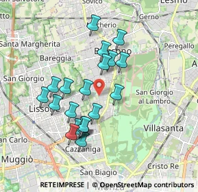 Mappa Via Ugo Foscolo, 20854 Vedano Al Lambro MB, Italia (1.6105)