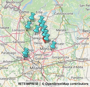 Mappa Via Ugo Foscolo, 20854 Vedano Al Lambro MB, Italia (9.94667)